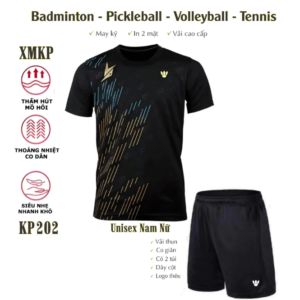 Áo thể thao Cầu Lông, Pickleball, Bóng Bàn, Bóng Chuyền mã đẹp bán chạy, vải thun mè thoáng khí, Lindan (YN202)